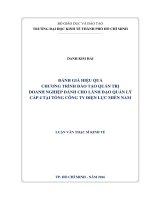Đánh giá hiệu quả chương trình đào tạo quản trị doanh nghiệp dành cho lãnh đạo quản lý cấp 4 tại tổng công ty điện lực miền nam 