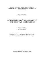 TƯ TƯỞNG đạo đức của KHỔNG tử   đặc điểm và ý NGHĨA LỊCH sử tt 