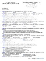 Đề khảo sát vật lý 12 lần 3 năm 2018 – 2019 trường nguyễn viết xuân vĩnh phúc 