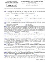 Đề thi KSCĐ vật lý 12 năm 2018 2019 trường ngô gia tự vĩnh phúc lần 1 