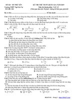 Đề khảo sát vật lý THPTQG 2019 lần 2 trường ngô gia tự – phú yên 