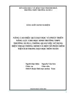 Nâng cao hiệu quả dạy học và phát triển năng lực học sinh trường THPT thường xuân 2 