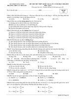 Đề thi thử THPTQG lần 1 môn vật lý năm 2018 2019 trường lý thái tổ bắc ninh 