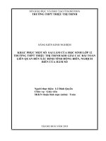 Khắc phục một số sai lầm của học sinh lớp 12 trường THPT triệu thị trinh khi giải các bài toán liên qua đến xác định tính 