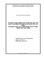 TỔ CHỨC HOẠT ĐỘNG học PHẦN bài tập xác SUẤT của BIẾN cố (đại số và GIẢI TÍCH 11) THEO PHƯƠNG PHÁP TÍCH hợp 