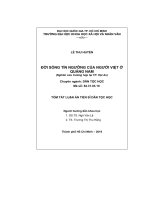 ĐỜI SỐNG tín NGƯỠNG của NGƯỜI VIỆT ở QUẢNG NAM tt 