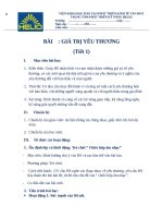 Giáo án Kỹ Năng Sống cho trẻ _ GÍA TRỊ YÊU THƯƠNG