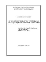 Sử dụng phương pháp véc tơ để giải bài toán cực trị hình học không gian 