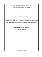 Hướng dẫn học sinh bài toán thiết diện trong ôn thi học sinh giỏi cấp tỉnh và thi THPT quốc gia 