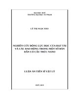 Nghiên cứu động lực học của hạt tải và các dao động trong một số bán dẫn có cấu trúc nano 