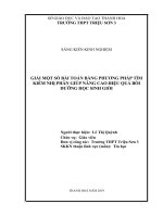 Giải một số bài toán bằng phương pháp tìm kiếm nhị phân giúp nâng cao hiệu quả bồi dưỡng học sinh giỏi 
