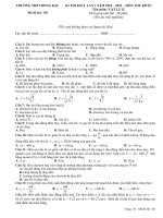 Đề KSCL THPT quốc gia môn vật lý năm 2018 2019 trường đồng đậu vĩnh phúc lần 1 