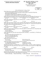 Đề thi thử vật lí THPT quốc gia 2019 trường đoàn thượng hải dương lần 2 