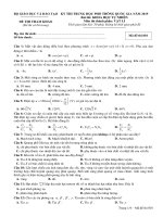 Đề minh họa vật lý kỳ thi THPT quốc gia 2019 bộ giáo dục và đào tạo 