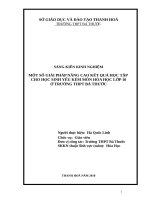 Một số giải pháp nâng cao kết quả học tập cho học sinh yếu kém môn hóa học lớp 10 ở trường THPT bá thước 