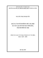 Quản lý di tích đình chùa hạ hội, xã tân lập, huyện đan phượng, thành phố hà nội 