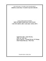 Một số biện pháp dạy toán chuyển động đều cho học sinh lớp 5 trường TH ái thượng  bá thước 