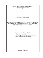 Một số biện pháp dạy trẻ 4   5 tuổi làm đồ dùng, đồ chơi bằng nguyên liệu phế thải ở trường mầm non nga nhân  