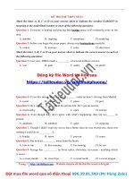 Cô mai phương   đề chuẩn 11   file word có lời giải chi tiết image marked image marked 