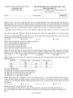 Đề kiểm tra định kỳ sinh học 12 lần 2 năm 2018 – 2019 trường THPT chuyên bắc ninh 