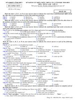 Đề khảo sát kiến thức tiếng anh THPT lần 1 năm 2019 sở GDĐT vĩnh phúc 