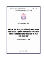 Một số yếu tố dự báo sớm KMT lan rộng và giá trị của thang điểm “spot sign” trong tiên lượng chảy máu não tự phát giai đoạn cấp