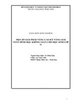 Một số giải pháp nâng cao kỹ năng giải toán hình học không gian cho học sinh lớp 11 