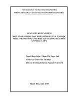 Một số giải pháp dạy phân môn hát và tập đọc nhạc, nhằm nâng cao hiệu quả giảng dạy môn âm nhạc lớp 4  