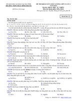 Đề thi KSCL hóa học 12 lần 1 năm 2019 trường phan đình phùng – hà tĩnh 