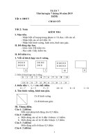 Giáo án lớp 1 tưa tuần 7 đến tuần 10