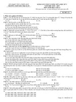 Đề KSCL giữa học kỳ 1 sinh học 12 năm 2018 – 2019 trường bùi thị xuân – TT  huế 