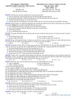 Đề khảo sát sinh học 12 lần 3 năm 2018 – 2019 trường nguyễn viết xuân – vĩnh phúc 