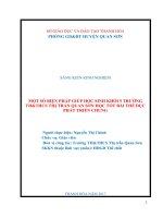 Một số biện pháp giúp học sinh khối 5 trường THTHCS thị trấn quan sơn học tốt bài thể dục phát triển chung 