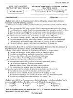 Đề thi thử tiếng anh THPT quốc gia 2019 trường đoàn thượng – hải dương lần 2 