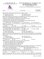 Đề thi thử đợt 2 năm 2019 sinh học trường chuyên lê quý đôn – quảng trị 