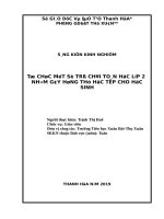 Tổ chức một số trò chơi toán học lớp 2 nhằm gây hứng thú học tập cho học sinh 