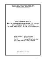 Một số biện pháp chỉ đạo công tác xã hội hóa giáo dục trường tiểu học đông vinh   thành phố thanh hóa 