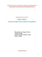 Some stricks to play games for students in grade 