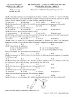 Đề khảo sát hóa học 12 lần 4 năm 2018 – 2019 trường THPT yên lạc – vĩnh phúc 