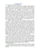 Some useful methods of teaching and testing vocabulary english courses in ngoc trao primary school 