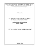Kế thừa dân ca người việt xứ thanh trong ca khúc về thanh hóa tt 