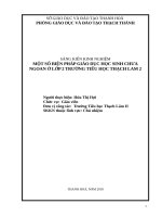 Một số biện pháp giáo dục học sinh chưa ngoan ở lớp 2 trường tiểu học thạch lâm II 