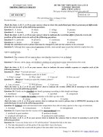 Đề thi thử THPT QG 2019 tiếng anh lần 2 trường lý thái tổ – bắc ninh 