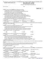 Đề khảo sát sinh học THPTQG 2019 lần 2 trường ngô gia tự – phú yên 