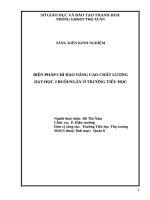 Biện pháp chỉ đạo nâng cao chất lượng dạy học 2 buổi ngày ở trường tiểu học 