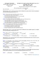Đề KSCL THPT quốc gia 2019 lần 3 môn tiếng anh 12 trường nguyễn viết xuân – vĩnh phúc 
