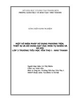 Một số biện pháp sử dụng phương tiện, thiết bị và đồ dùng dạy học môn tự nhiện và xã hội lớp 3 trường tiểu học yên thọ 1   như thanh 