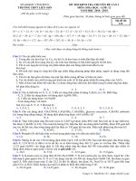 Đề thi chuyên đề hóa học 12 lần 3 năm 2018 – 2019 trường liễn sơn – vĩnh phúc 