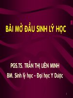 Bài mở đầu sinh lý học 