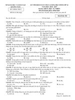 Đề khảo sát sinh học 12 năm 2018 – 2019 sở GD và đt quảng nam 